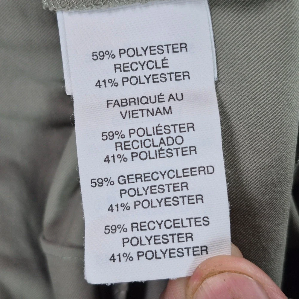 Vuori Cascade Tech Chino Pant Mens 34 Green Athletic Slim Fit V427